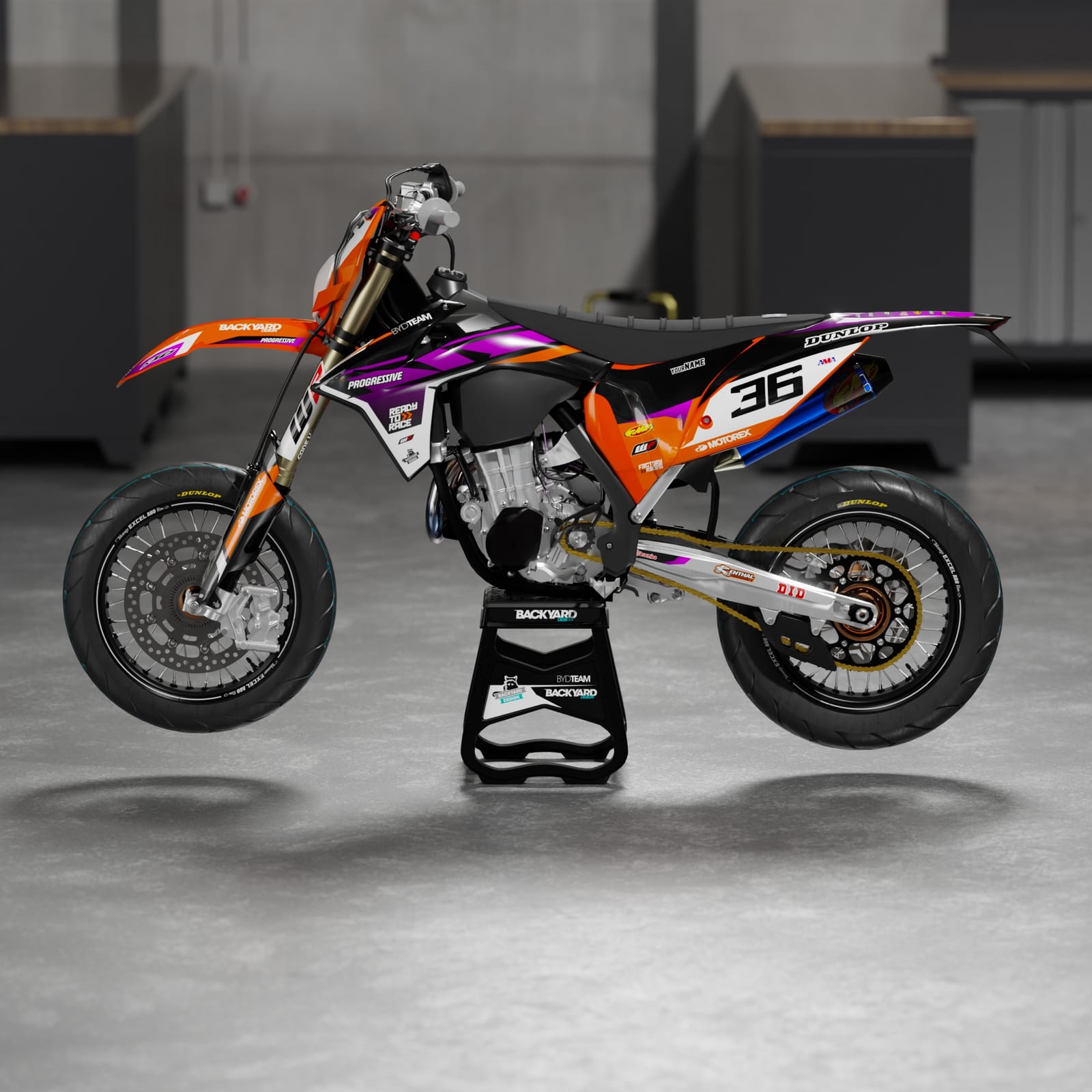 KTM XCF-W Supermoto Graphics Kit 2012–2013 – Factory, Black