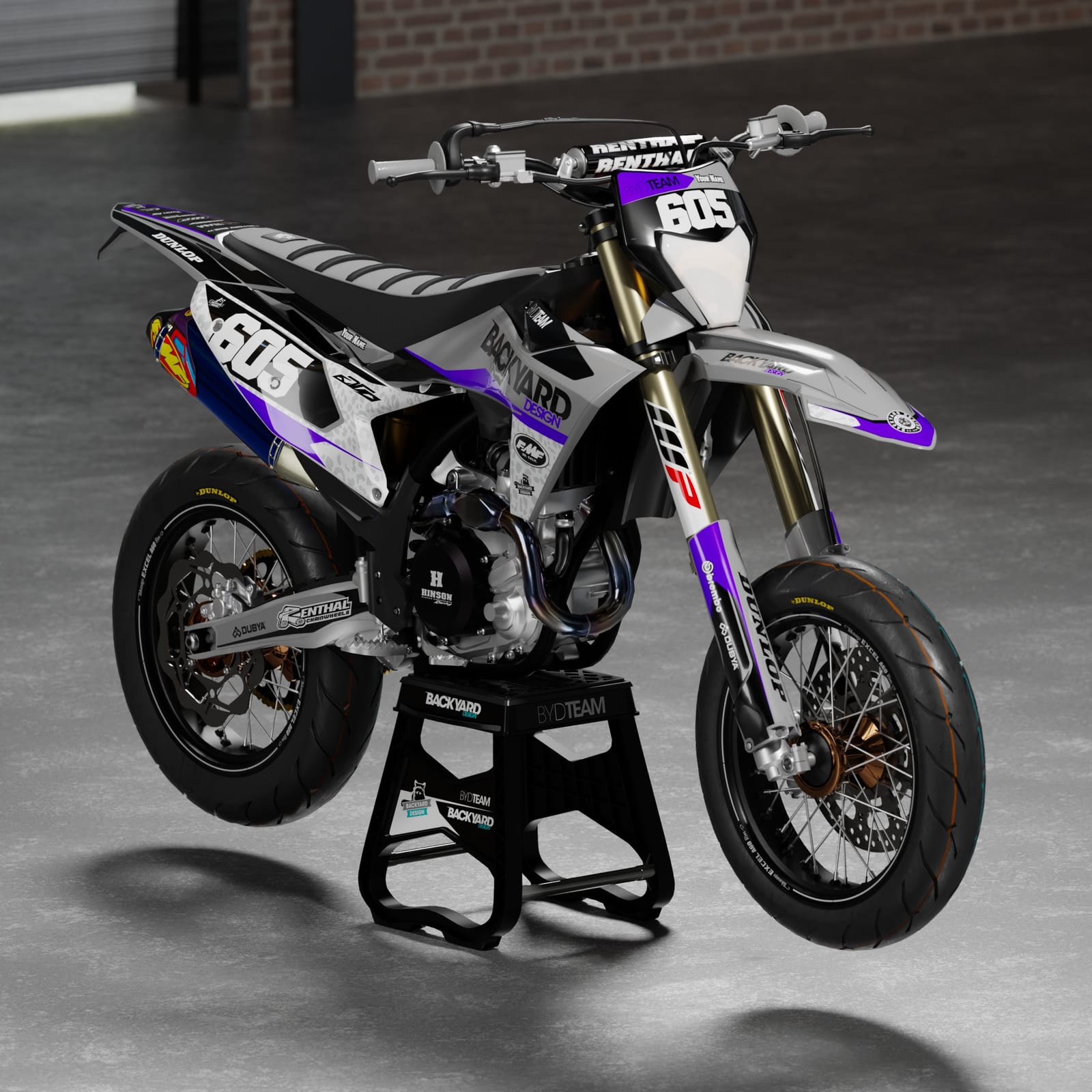 KTM EXC/EXC-F/XC-W SM Vented Graphics Kit 2024–2025 – Black