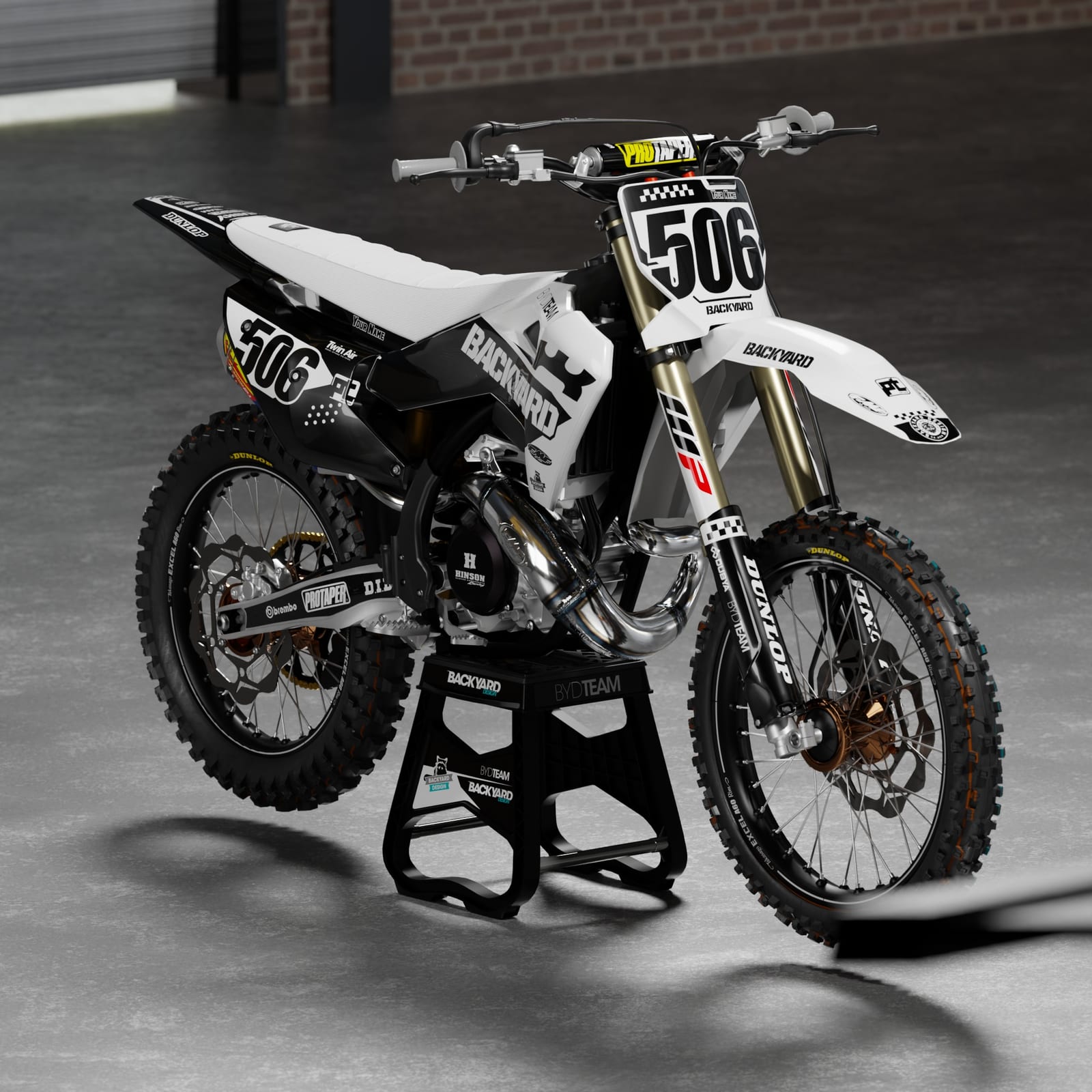 Husqvarna TC/FC/FX/TX Graphics Kit 2025–2027 – Black/White