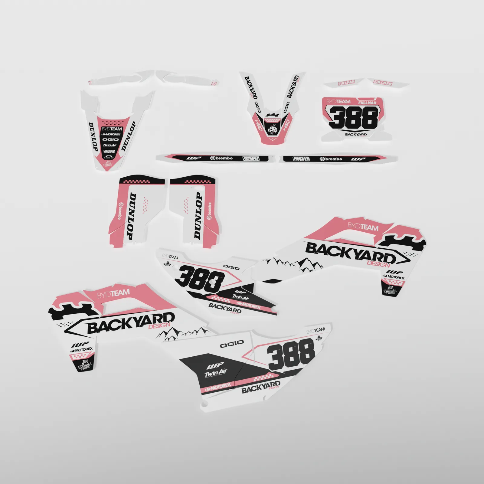 Husqvarna FX/FC/TC/TX Graphics Kit 2025–2027 – White/Coral
