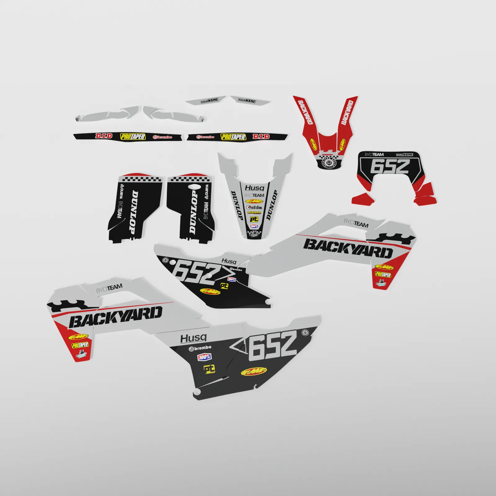 Husqvarna FE/TE SM Vented Graphics Kit 2026–2027 – Black