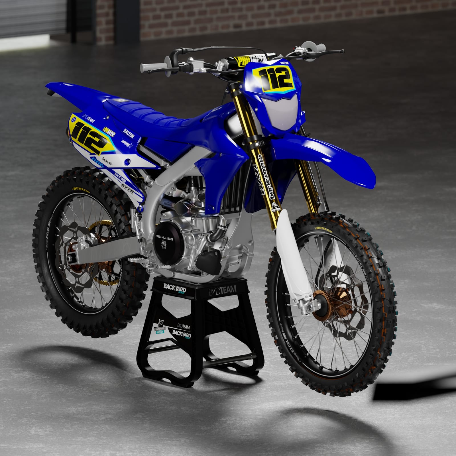 Yamaha WR 250 F Number Plate Graphics 2019–2023 – Blue