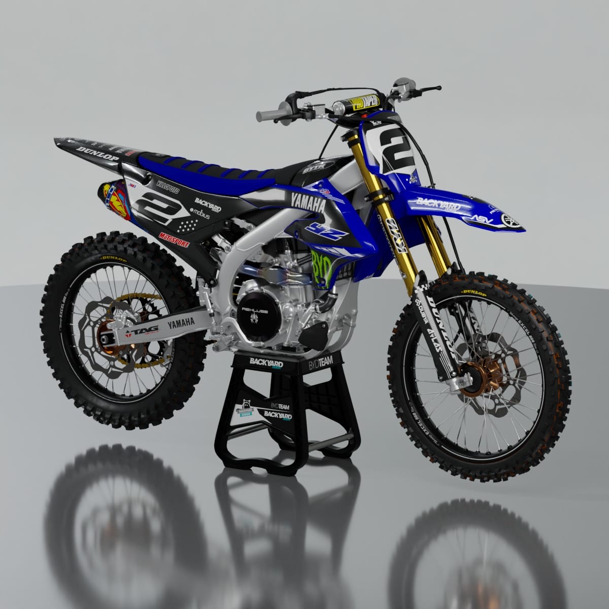 Yamaha YZ 450 F Number Plate Graphics 2027 – Black