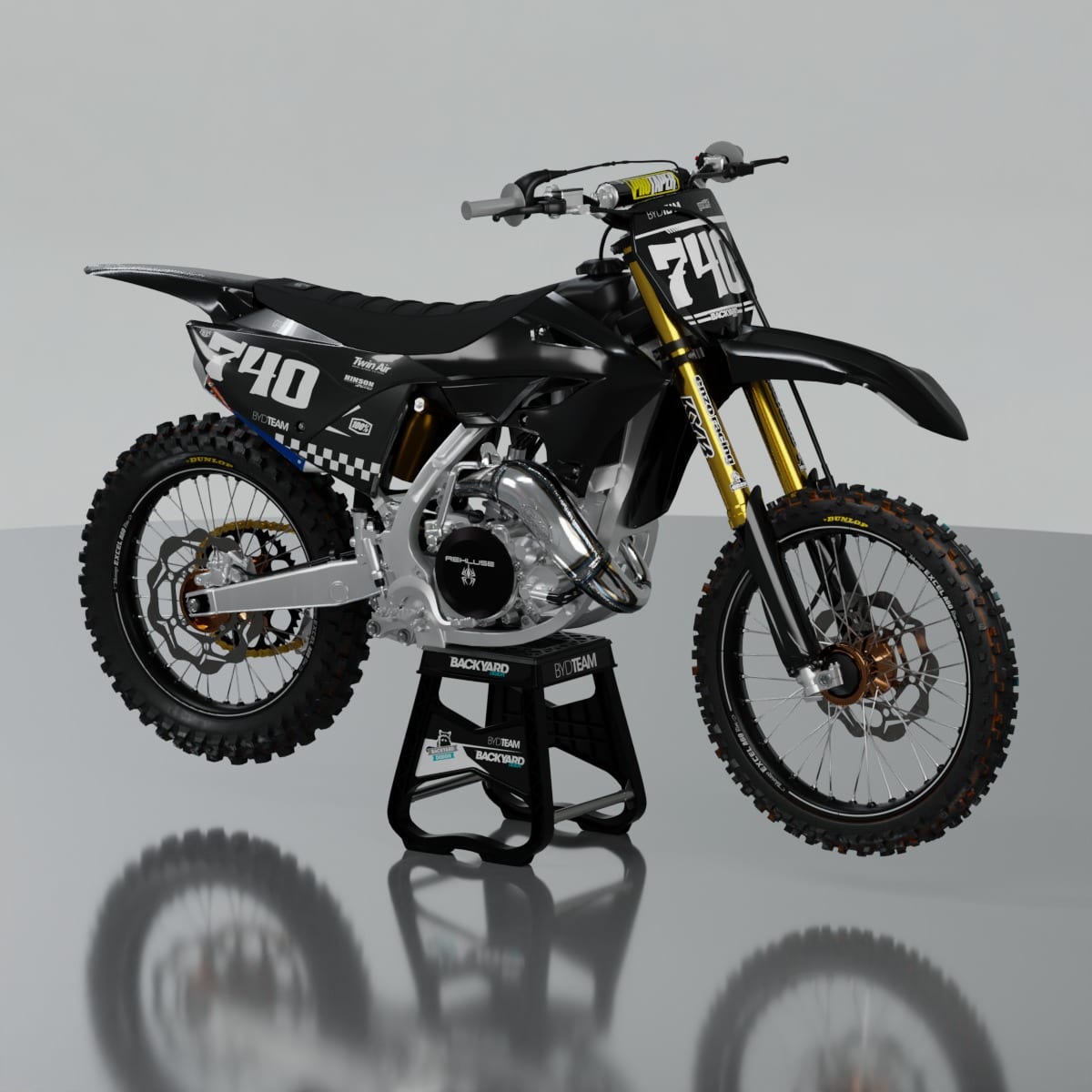 Yamaha YZ250 Number Plate Graphics 2021, name and number