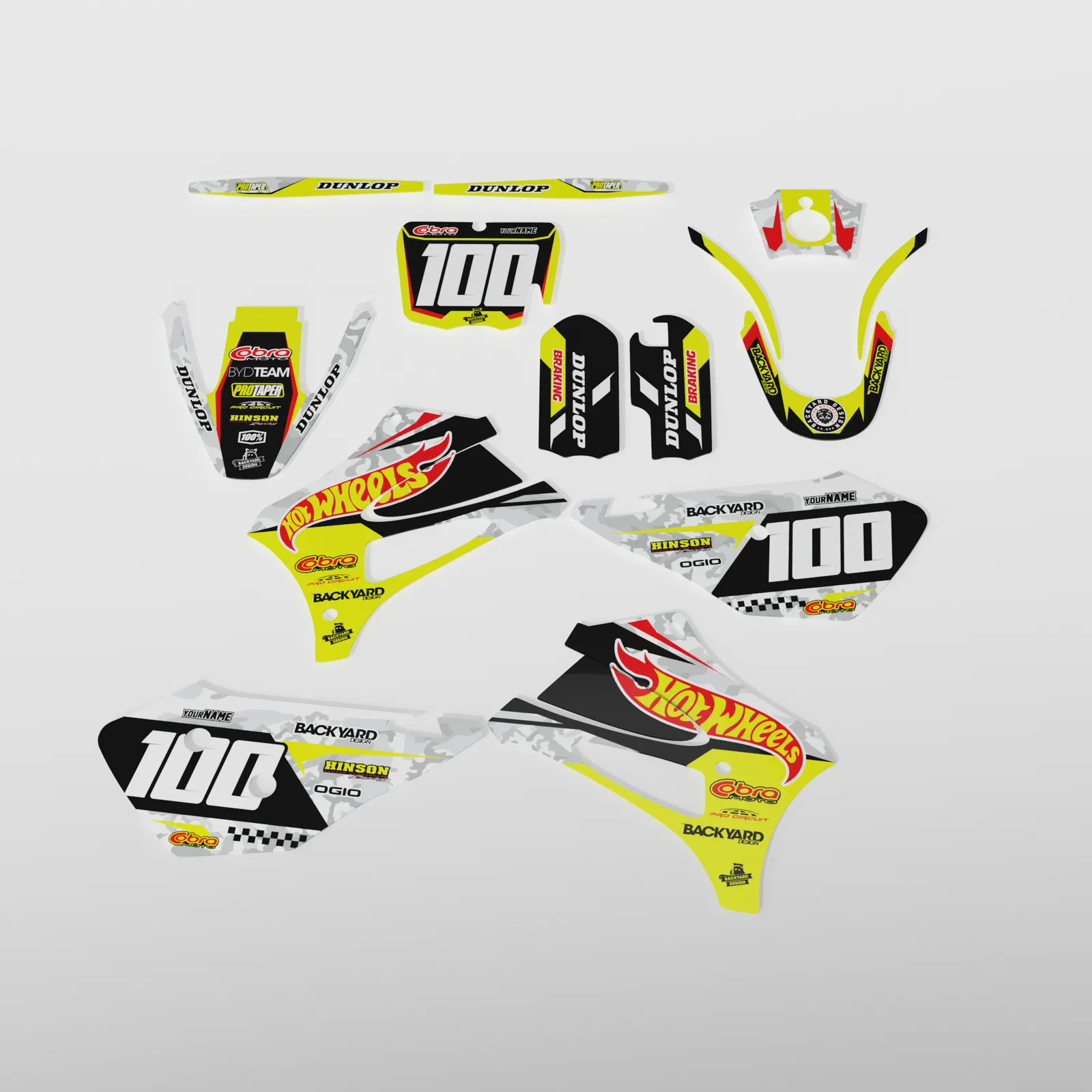 Cobra CX65 Graphics Kit 2010–2021 – Hot Wheels, Neon Yellow