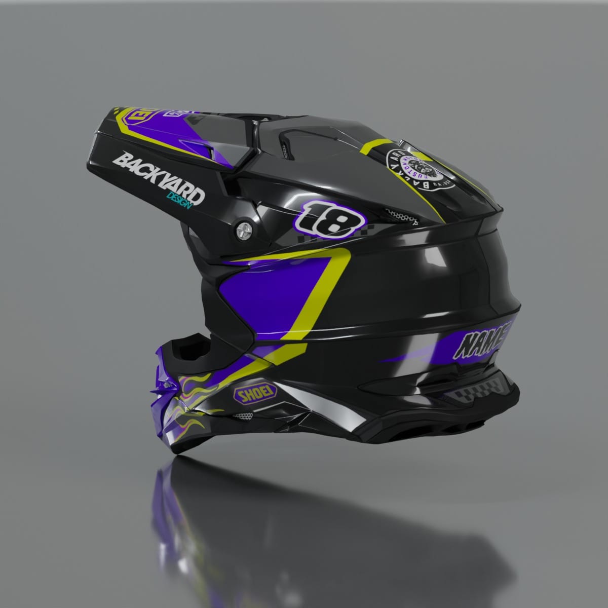 Shoei VFX-WR XL-XXL Helmet Wrap – Black/Gray/Purple 2018–2027