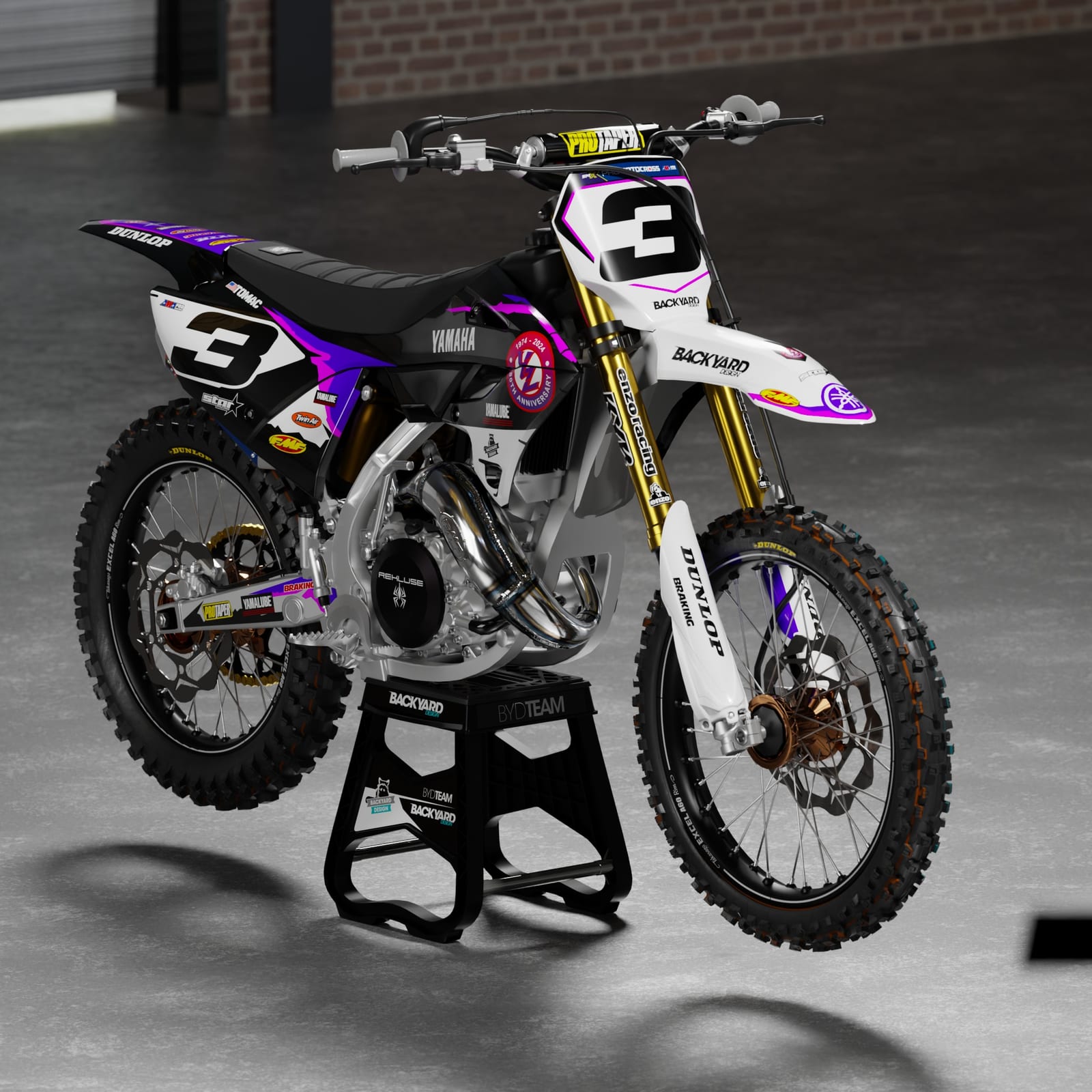 Yamaha YZ 125/250 23-25 Front Graphics Kit 2023–2027 – White