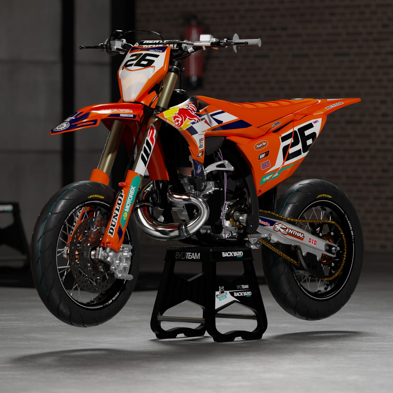 KTM EXC SM Vented Graphics Kit 2026–2027 – Red Bull, Orange