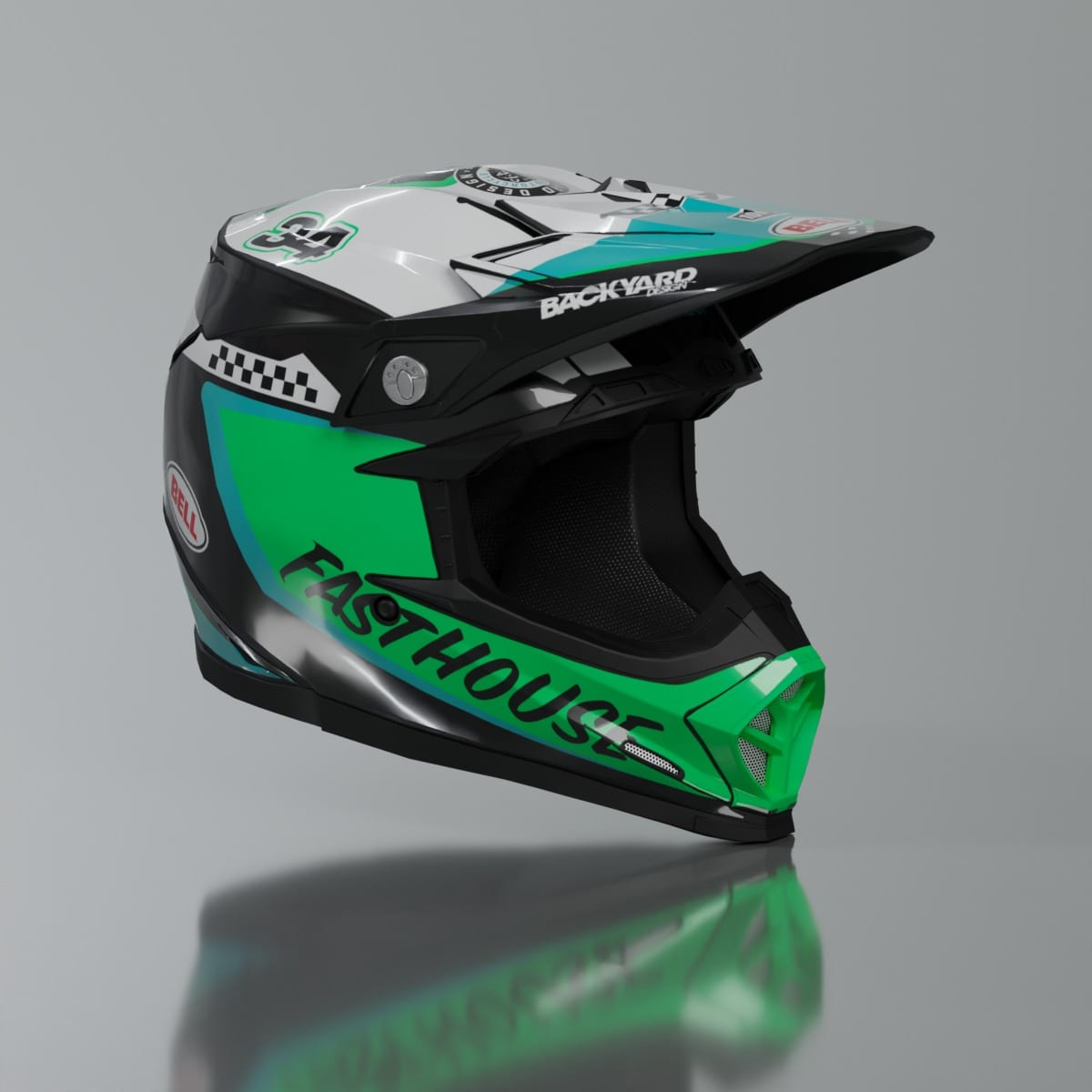 Bell Moto 9 Flex XL-XXL Helmet Wrap – Fasthouse, Black/White 2015–2021