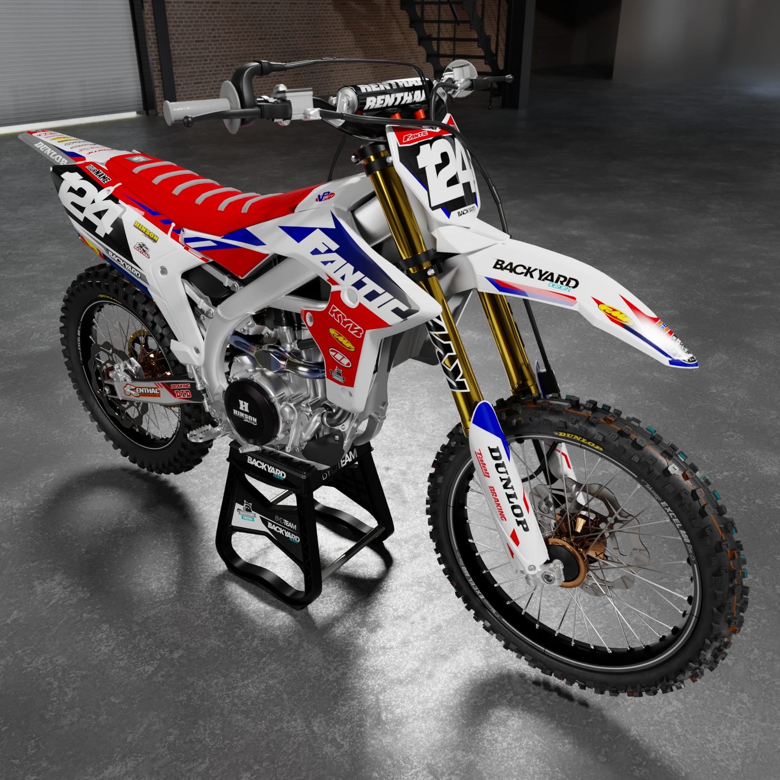 Fantic XXF 250 Graphics Kit 2021–2022 – White/Red/Grey