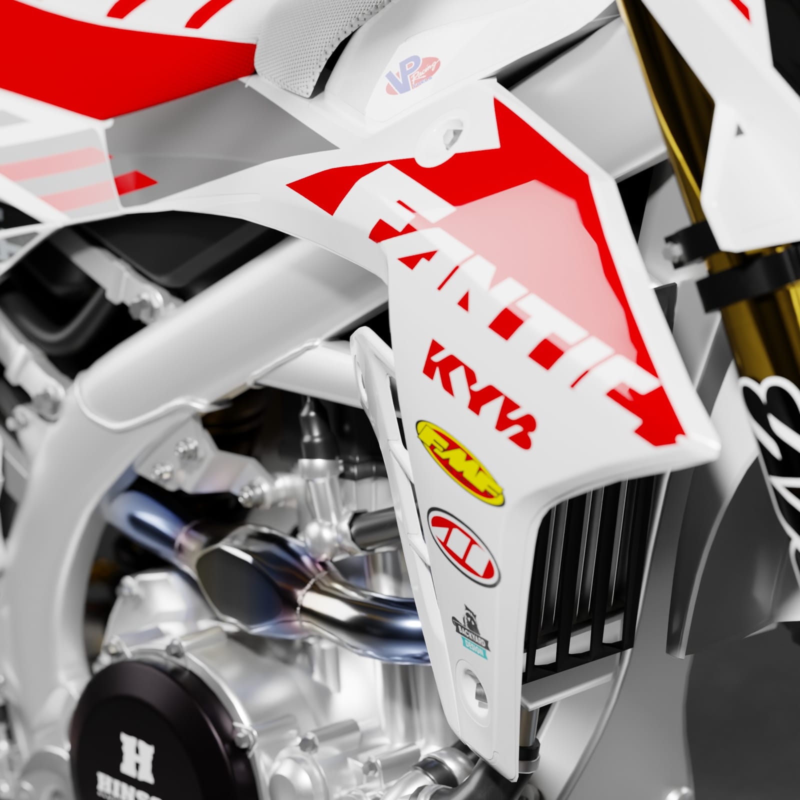 Fantic XXF 250 Graphics Kit 2025–2027 – White/Red/Gray
