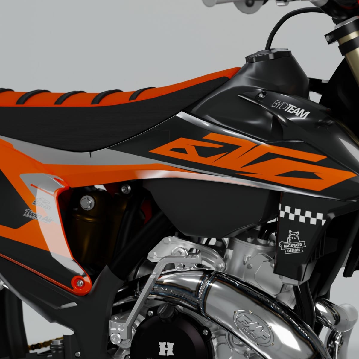 KTM EXC/EXC-F/XCF-W Vented Graphics Kit 2020–2023 – Black