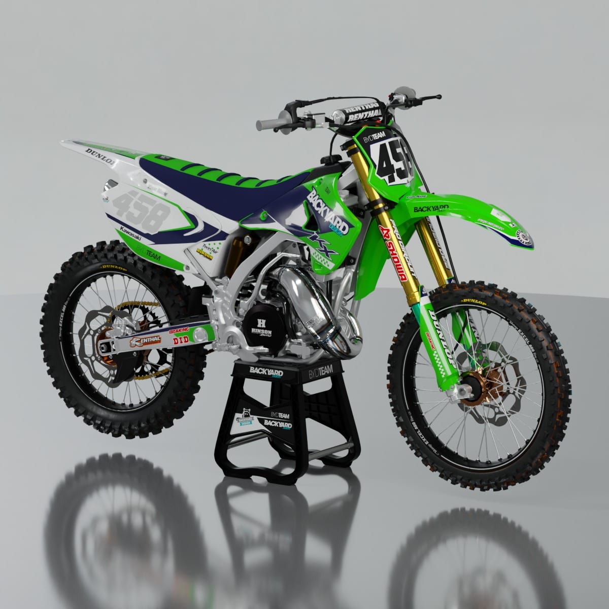 Kawasaki KX250 graphics for 2004 to 2008