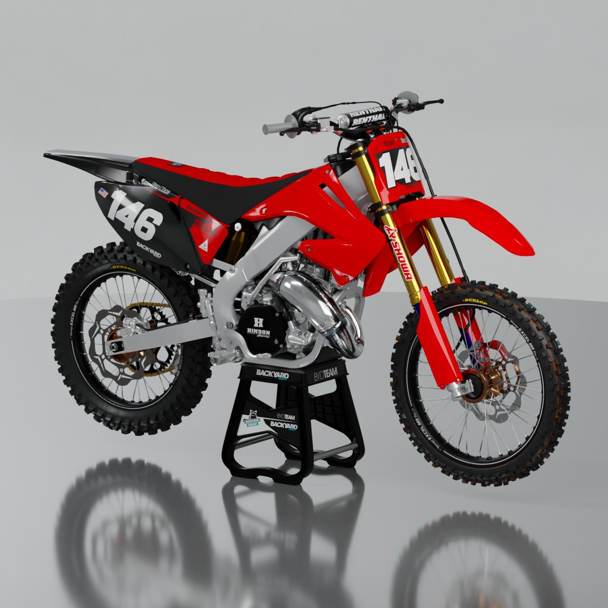 Honda CR 125 Number Plate Graphics 2002–2003 – Black
