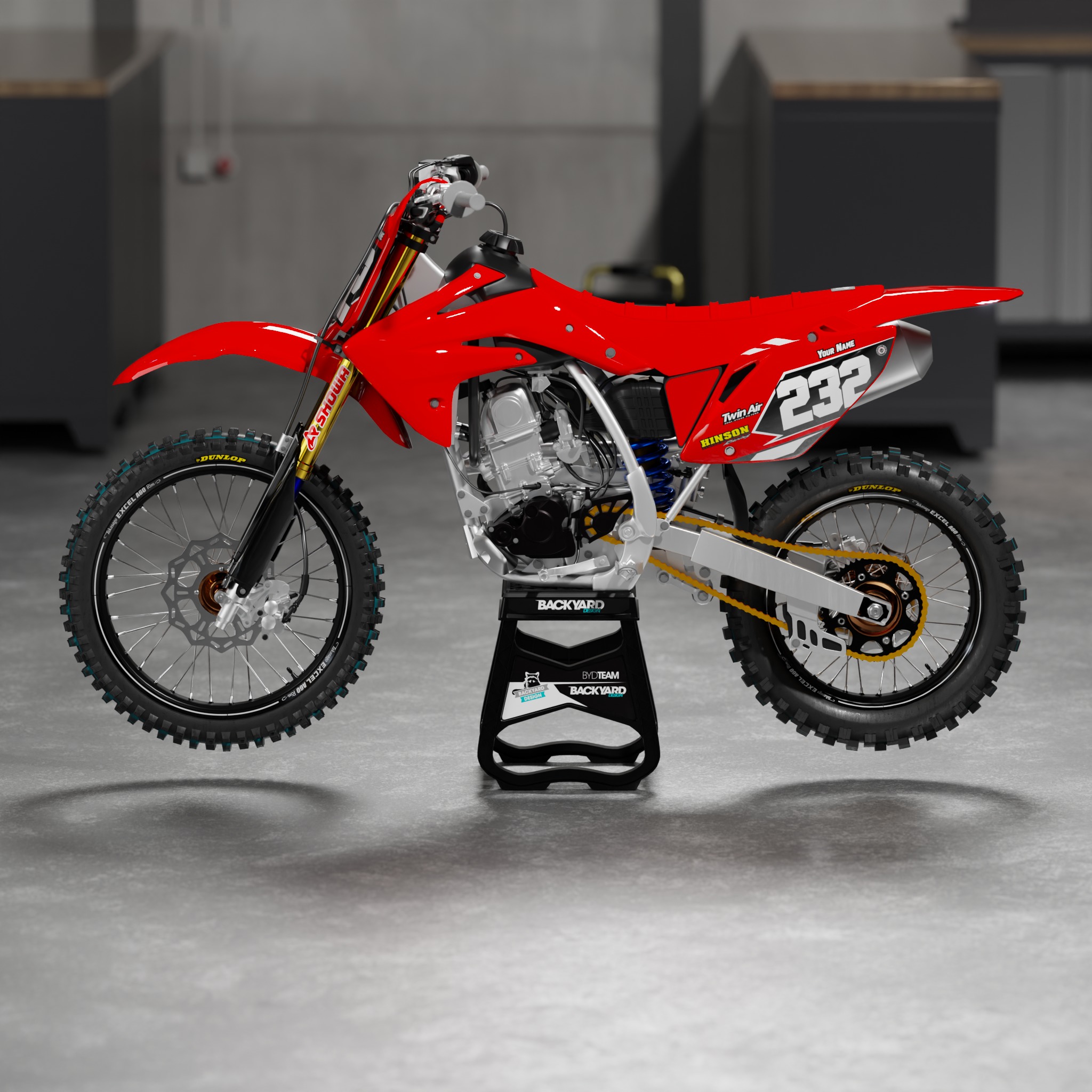 Honda CRF 150 R Number Plate Graphics 2007–2027 – Stripes