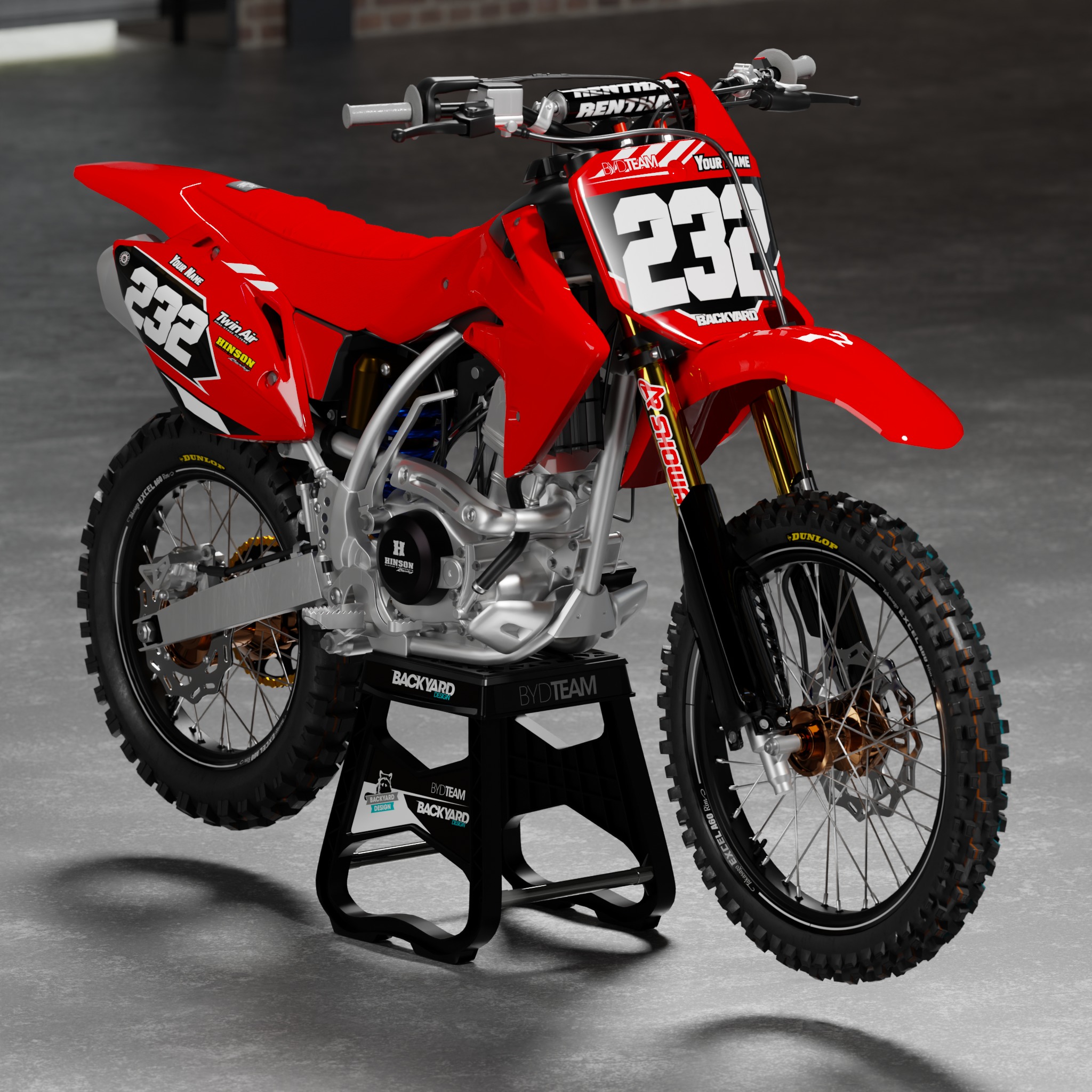 Honda CRF 150 R Number Plate Graphics 2007–2027 – Stripes