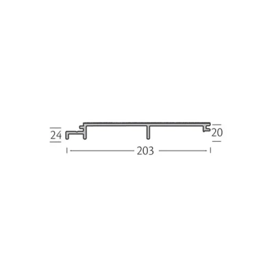 Tekening VinyTherm gevelpaneel 180 mm