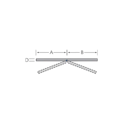 Tekening Vouwhoekprofiel 20 x 20 x 3,0 mm
