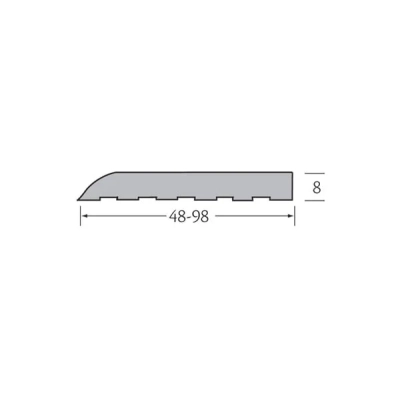 Tekening Volschuim afwerkprofiel 98 x 8 mm