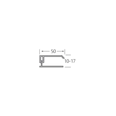 Tekening Eurotexx 2-delig u-profiel 17mm inw