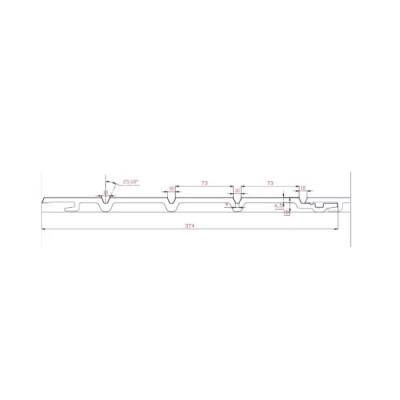 Tekening Multi sponningdeel,332mm werkend