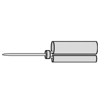 Tekening 2-comp lijmpatroon 2x310 ml incl spuitkop