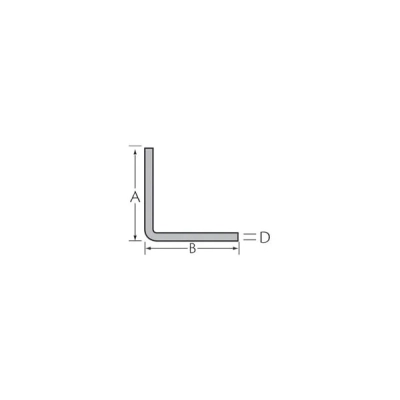 Tekening Hoekprofiel 105 x 105 x 3 mm afgerond