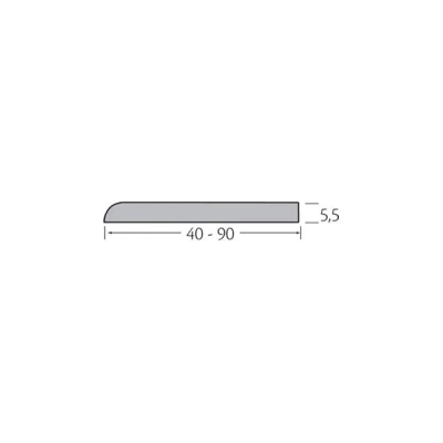 Tekening Volschuim afwerkprofiel 60 x 5,5 mm