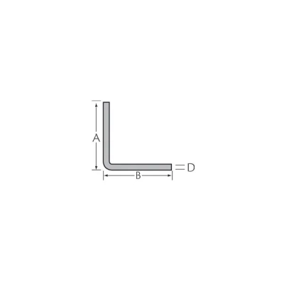 Tekening Hoekprofiel 50 x 50 x 2,0 mm