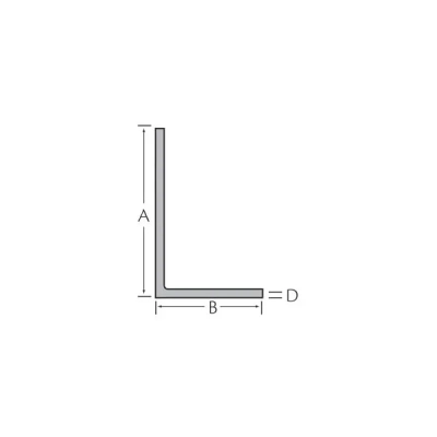 Tekening Hoekprofiel 30 x 20 x 2,0 mm