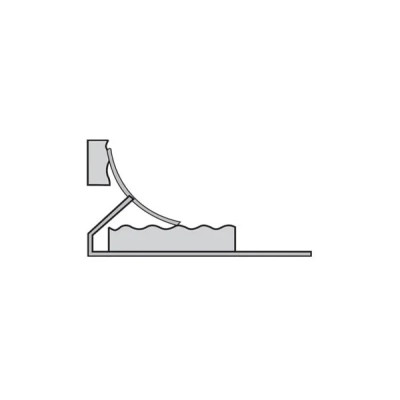 Tekening Ronde binnenhoekprofiel 2,3mm inw