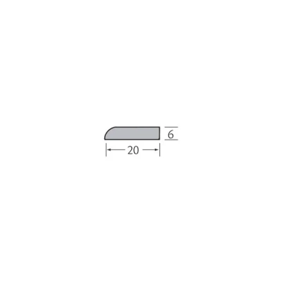 Tekening Volschuim afwerkprofiel 20 x 6 mm