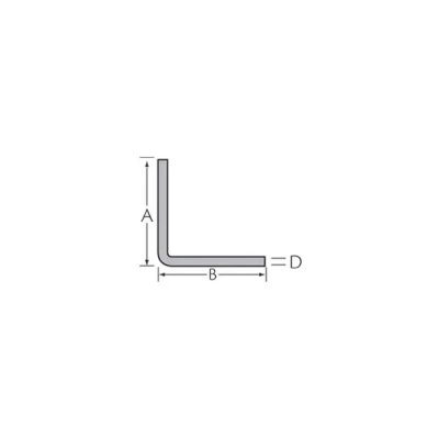 Tekening Hoekprofiel 80 x 80 x 3,0 mm afgerond