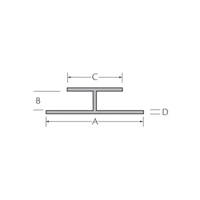 Tekening H-profiel 6 x 30 x 17 x 1,0 mm