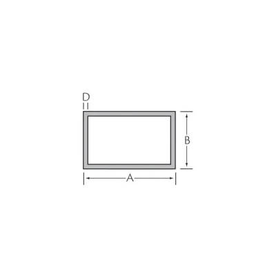 Tekening Kokerprofiel 60 x 40 x 3,0 mm
