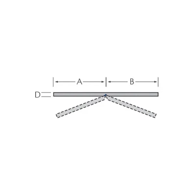 Tekening Vouwhoekprofiel 80 x 80 x 3,0 mm