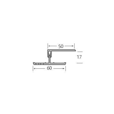 Tekening Eurotexx 2-delig ventilatie afsluitprofi