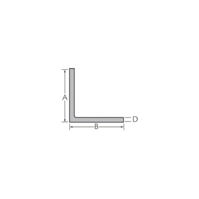 Tekening Hoekprofiel 40 x 40 x 2,0 mm