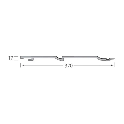 Tekening Eurotexx dubbel rabat 332mm structuur