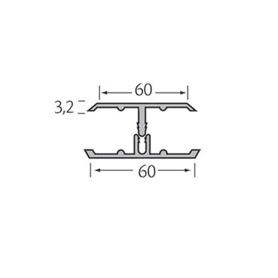 Tekening Kerrafront 2-del.verbindingspr. 17mm inw