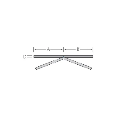 Tekening Vouwhoekprofiel 45 x 45 x 3,0 mm