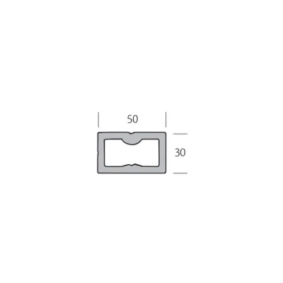 Tekening ThomDeck bevestigingsprofiel 50x30mm