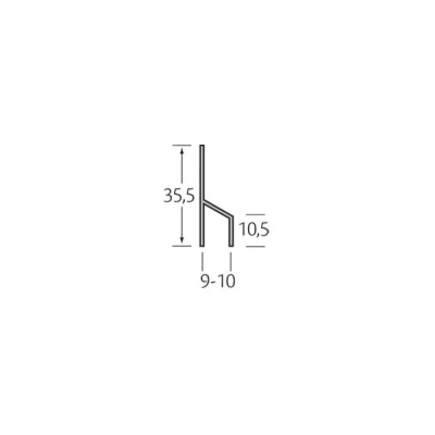 Tekening Stoelprofiel 35,5x10,5x10mm