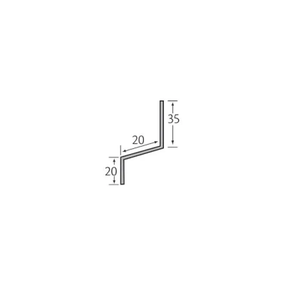 Tekening Afwateringprofiel 20 x 20 x 35 x 3,0 mm
