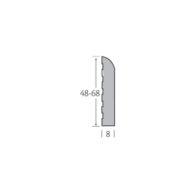 Tekening Volschuim afwerkprofiel 68 x 8 mm
