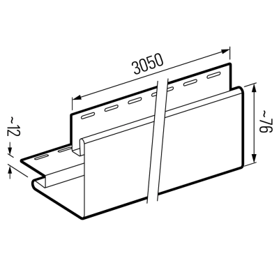 Tekening Fronto Hoekprofiel uitwending