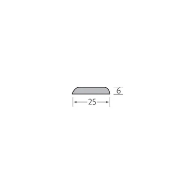 Tekening Volschuim afwerkprofiel 25 x 6 mm