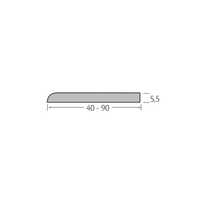 Tekening Volschuim afwerkprofiel 40 x 5,5 mm