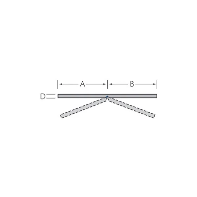 Tekening Vouwhoekprofiel 120 x 120 x 3,0 mm