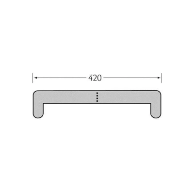Tekening Milinboard type B eindkap 2-zijdig 420 m